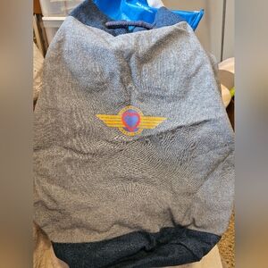 Southwest Airlines Denim Barrel Bag Backpack With Rope Straps. NEW